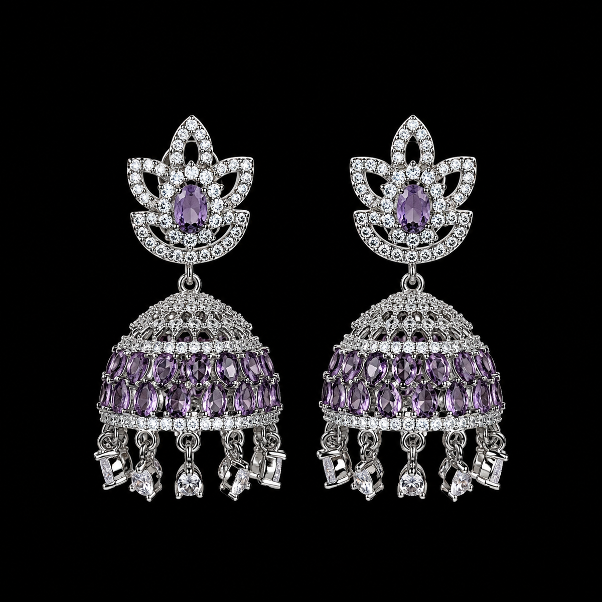 AD zircon Jhumki (earrings)