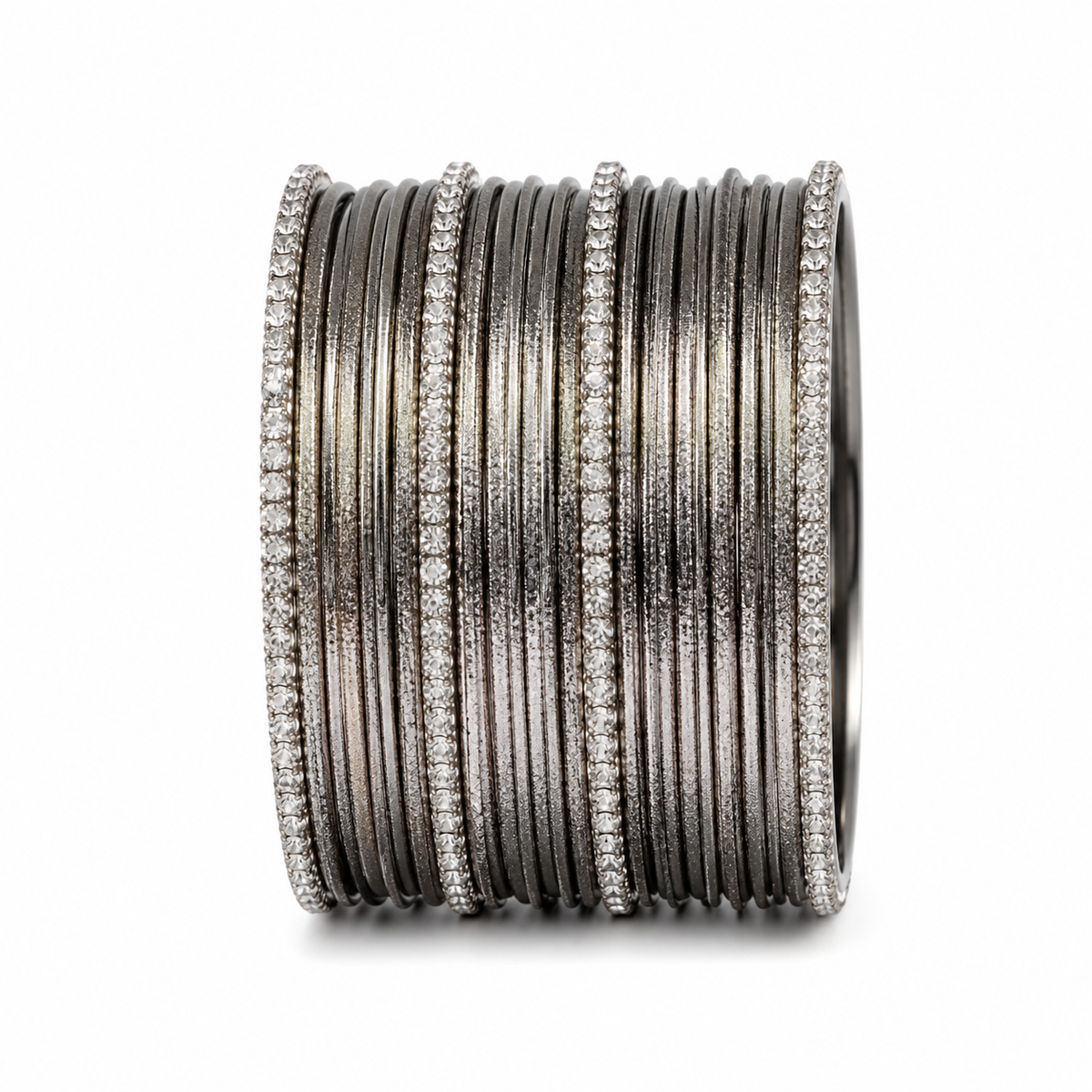 Metal bangles with jarao ad kara