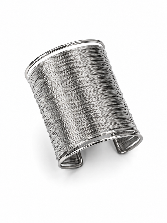 Spiral wired metal handcuff (openable)