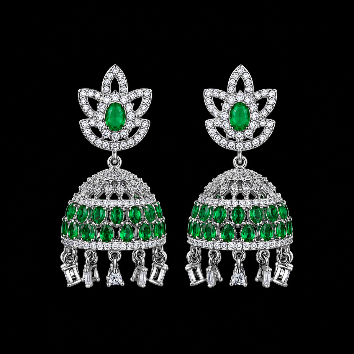 AD zircon Jhumki (earrings)
