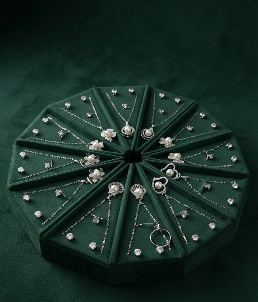 Necklace set(ring+necklace+earrings) (12 boxes)