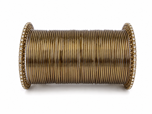 Metal Bangles with jarao ad kara