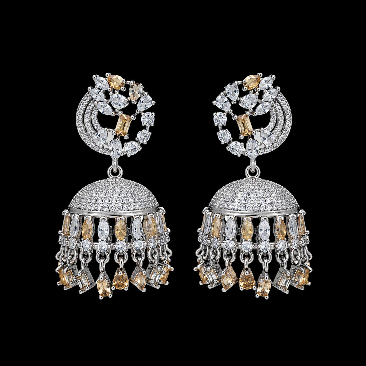 AD zircon Jhumki (earrings)
