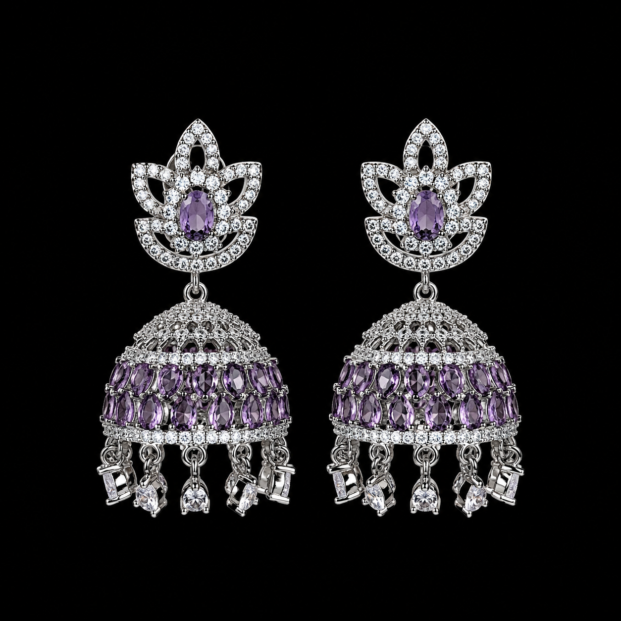 AD zircon Jhumki (earrings)