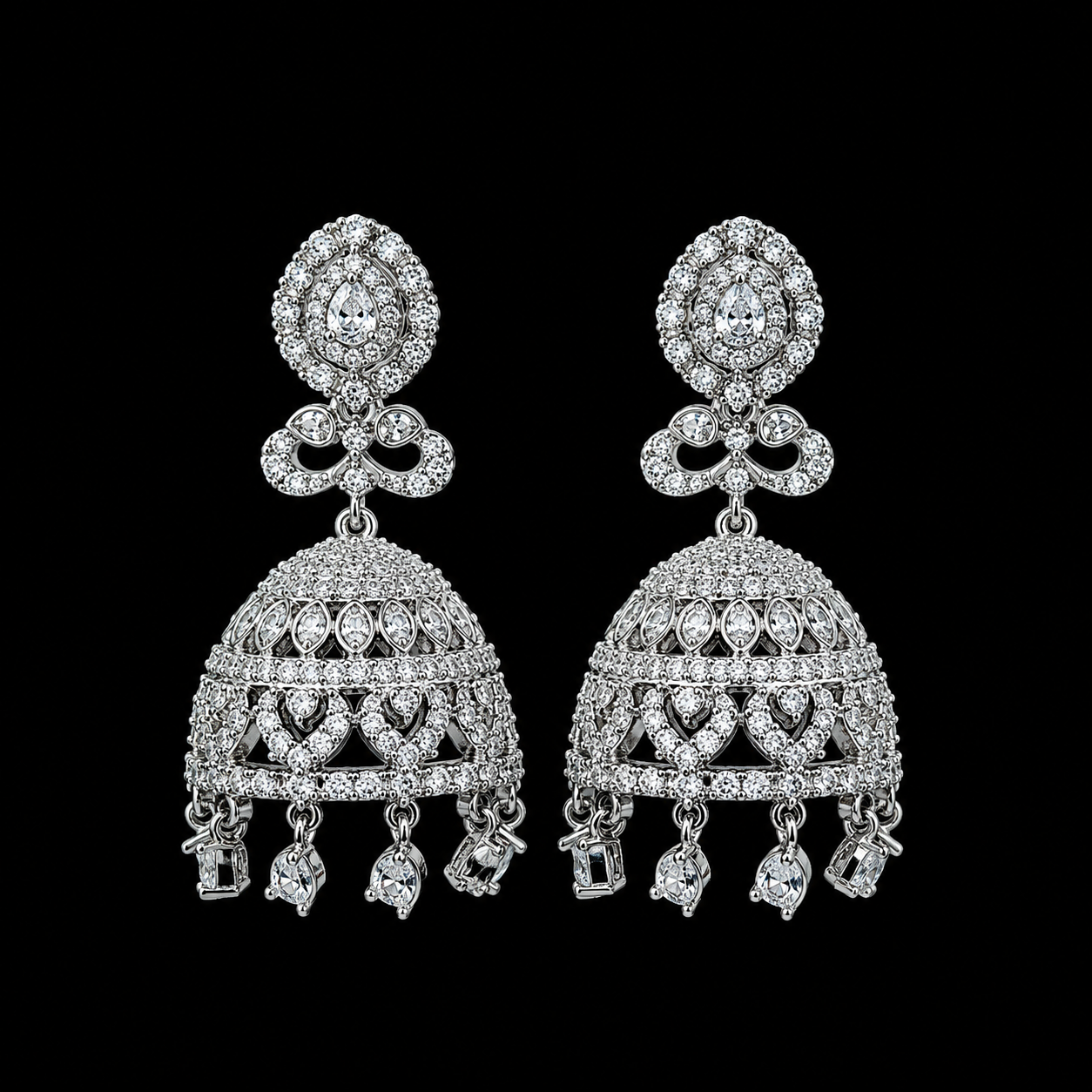 AD zircon Jhumki (earrings)