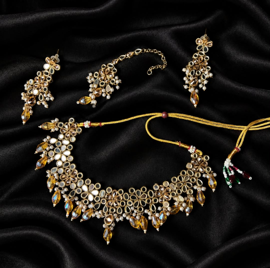 Kundan teeqa Set