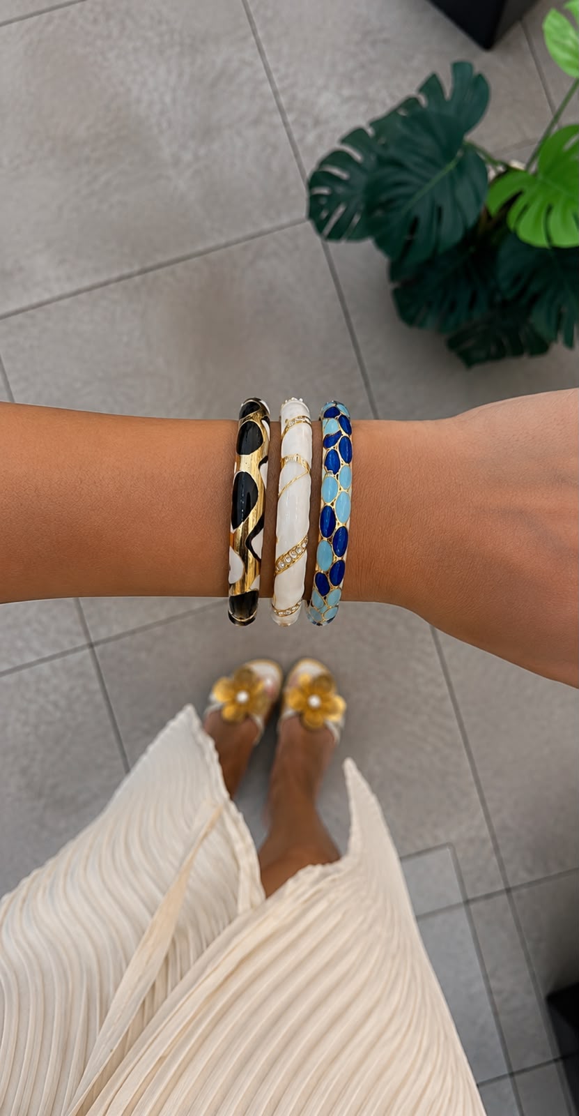 Enamel Cuff Bracelet