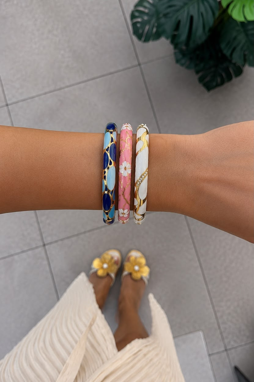 Enamel Cuff Bracelet