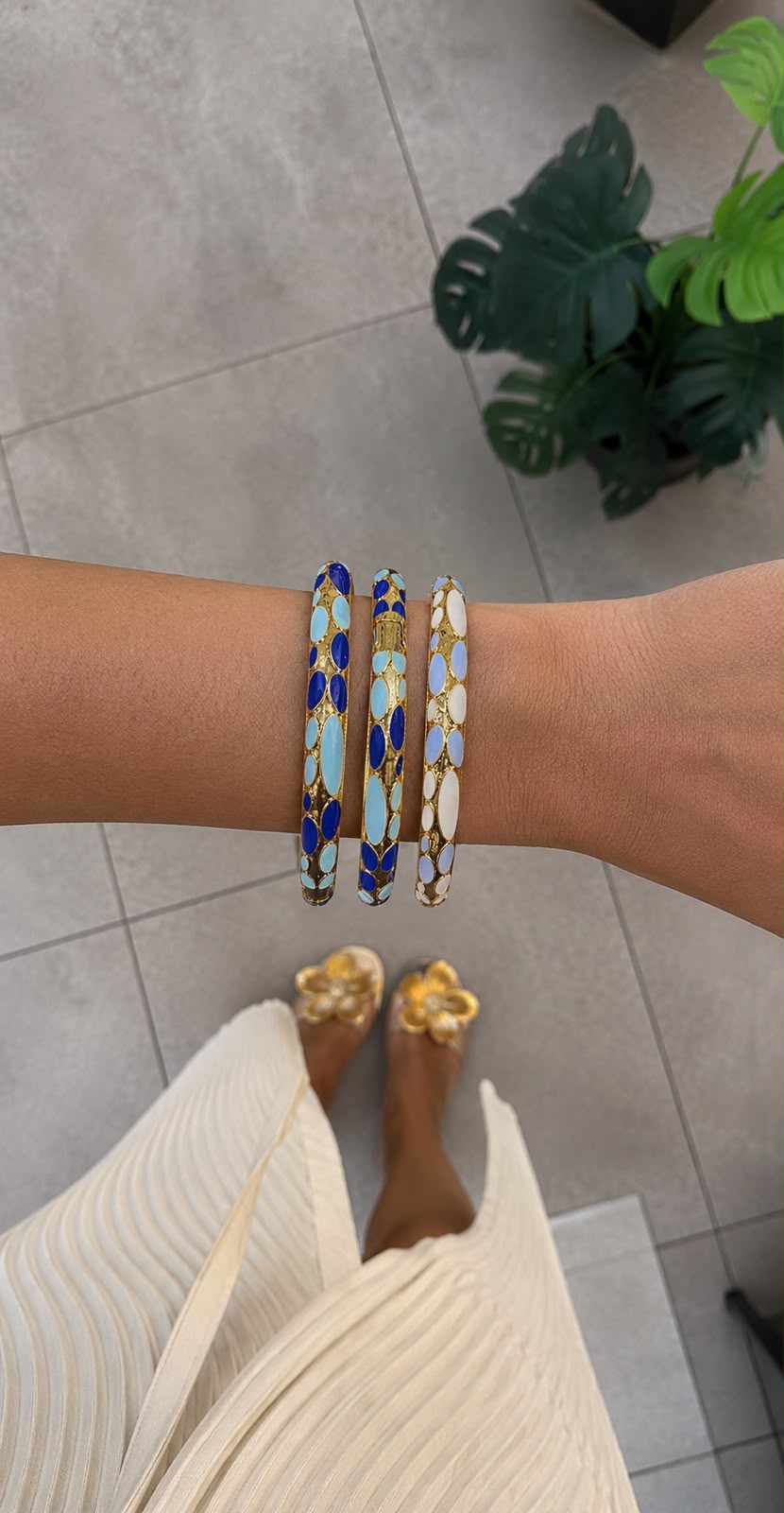Enamel Cuff Bracelet