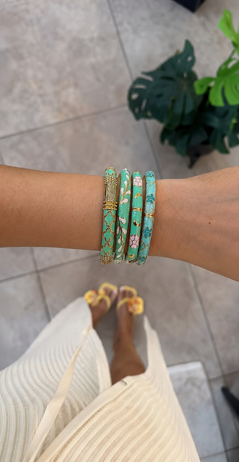 Enamel Cuff Bracelet