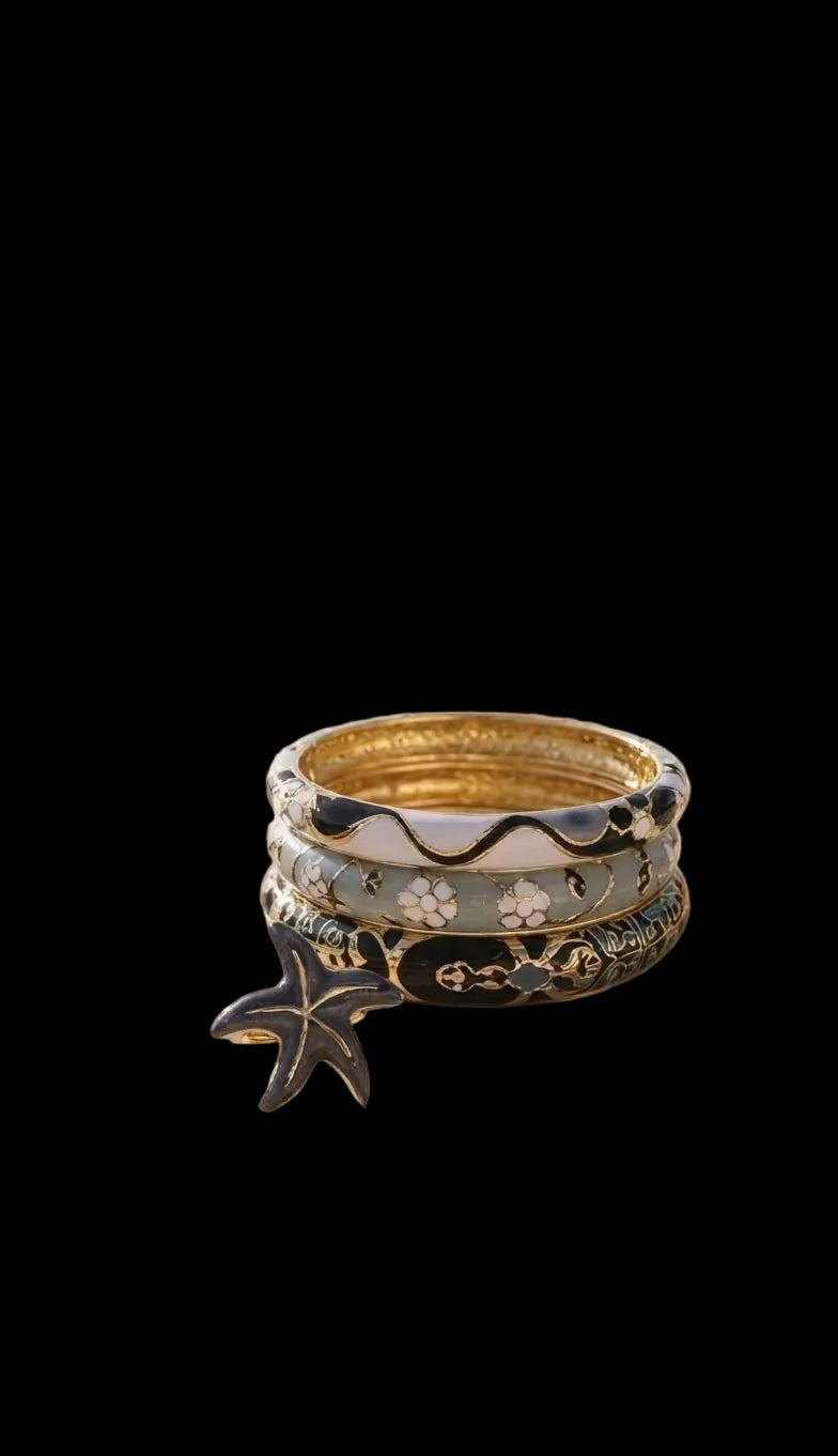 Enamel Cuff Bracelet